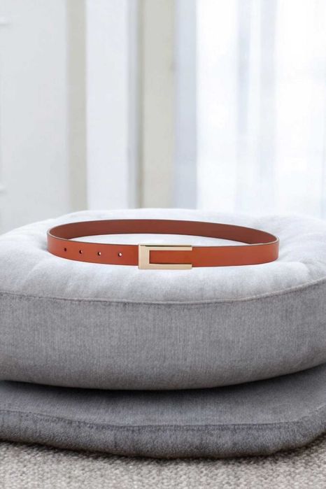 Pasek kobiecy brązowy 100 cm