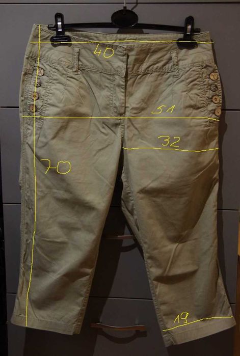 damskie spodnie 3/4 r 40