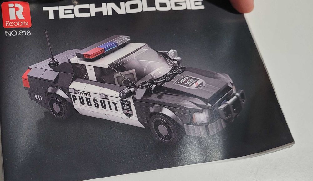 Klocki Reobrix 816 Radiowóz Dodge Charger Pursuit 404 el. NOW
