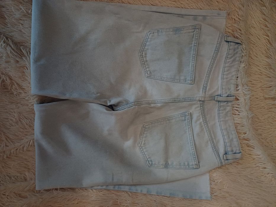 Прямі джинси з прорізами палаццо wide leg high waist