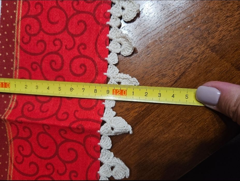 Toalha natal com renda feita à mão (Nova)