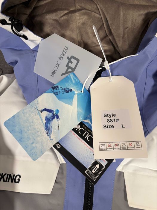 Dwuczęściowy strój snowboardowy, kurtka+spodnie, szerokie, młodzieżowe