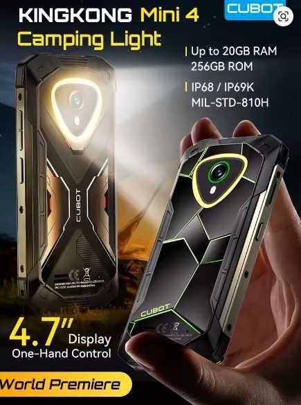 Cubot King Kong Mini 4, 4.7`, 90Hz, Unisoc T615, 8/256Gb, 4700mA, NFC