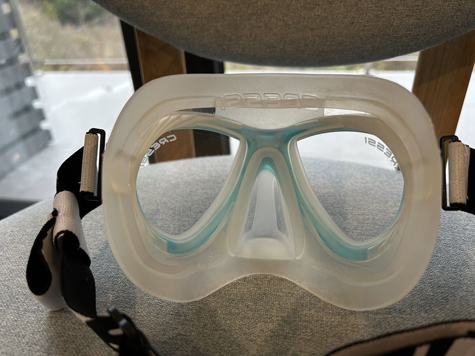 Maska do nurkowania snorkelingu Cressi Samoa clear/aquamarine DN240025