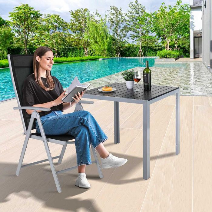 Nowe krzesło ogrodowe/ aluminiowe  / hoker/ leżak / 2szt !A2697!