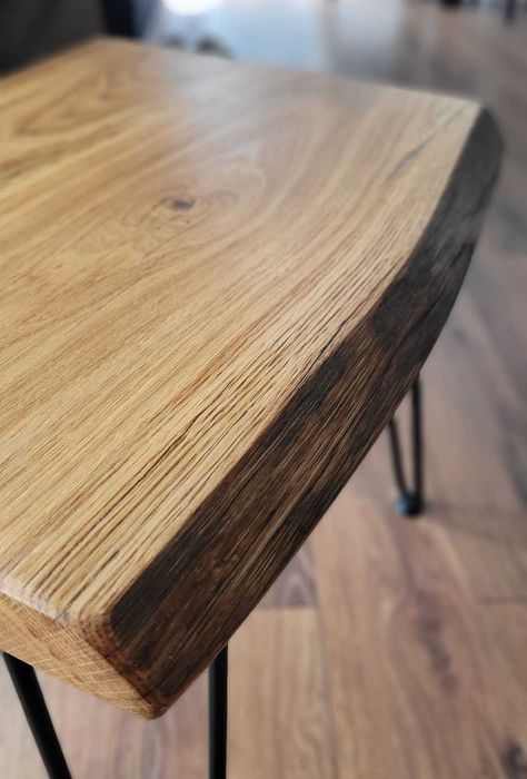 Unikatowy stolik kawowy z litego dębu. Ława handmade, loft.