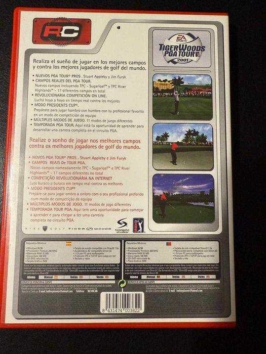 Jogo de golfe para PC. - Tiger Woods PGA Tour 2001 - Formato: CD-ROM