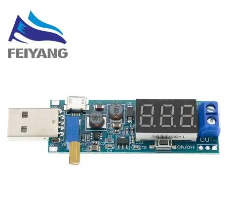 Преобразователь понижающий/повышающий USB DC-DC 3.5-12В - 1.2-24В