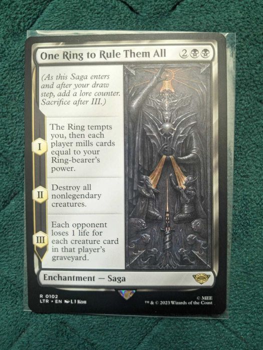 one ring to rule them all mtg card Magic The Gathering - The Lord of the Rings