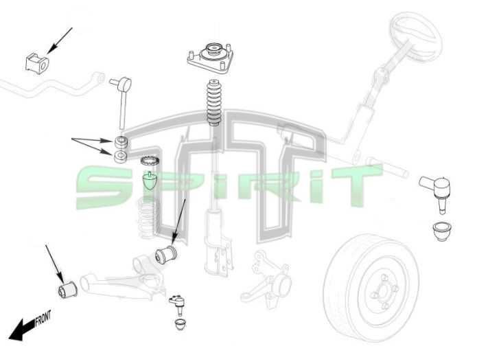 Kit casquilhos / sinoblocos reforçados poliuretano SUZUKI VITARA