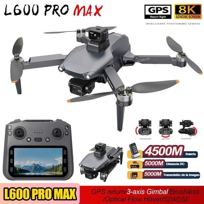 Dron  L-600 Max Pro 3-Osiowy Gimbal      NOWY nowy