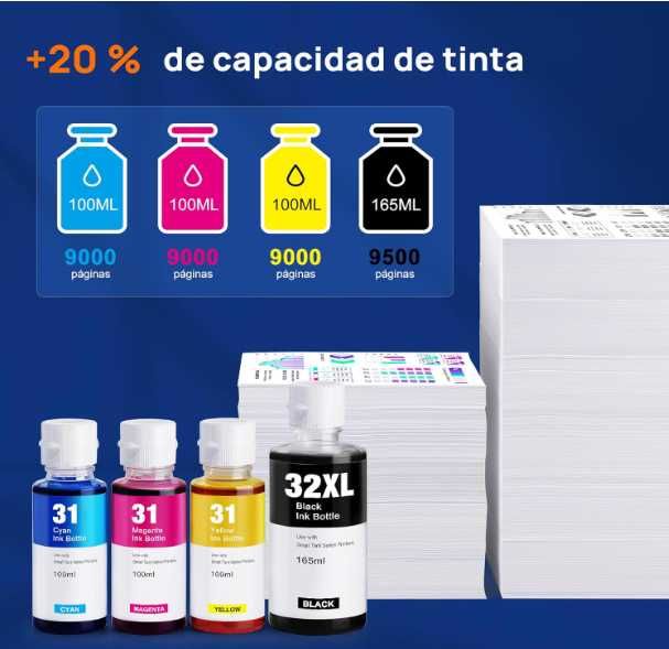 tinta compatível para hp 30 31 32XL cartucho para Smart Tank Plus