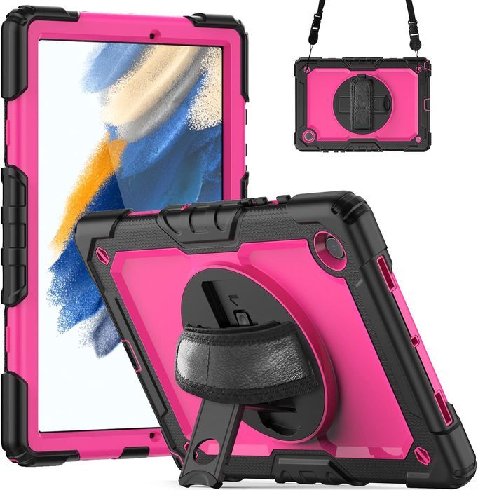 Etui do Samsung Galaxy Tab A8 10.5" Podstawka i Pasek na Ramię Różowe