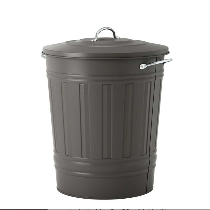 caixote com tampa Ikea KNODD na cor cinza escuro