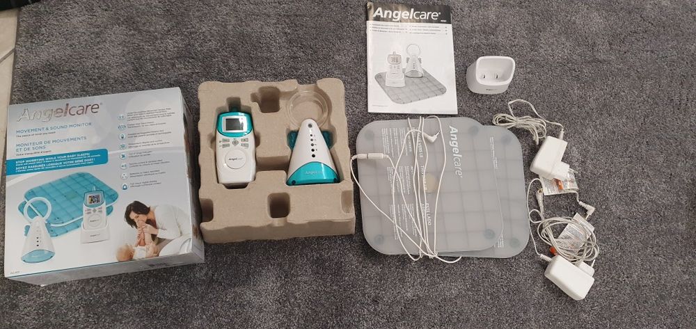 Monitor ruchów oddechowych dziecka Angelcare AC401 z cyfrową nianią