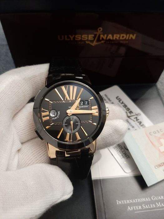 Золотые часы Ulysse Nardin Executive Dual Time.