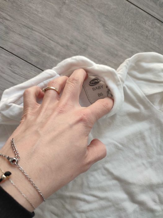 Zestaw trzech par body z krótkim rękawem 86cm