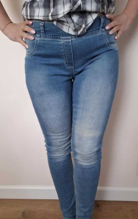 spodnie jeansowe rurki ZENTEX rozciągliwe 38/40 M/L