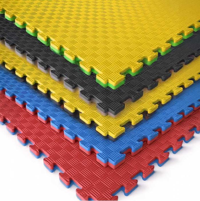 Mata puzzel piankowe 1x1m pod sprzęt na siłownie ZESTAW 4szt 2x2m  4cm