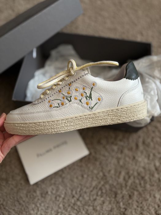 Кроссовки женские белые кожаные, размер 36