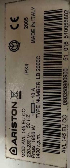 Diverso Material - Aríston AVL145EU CO