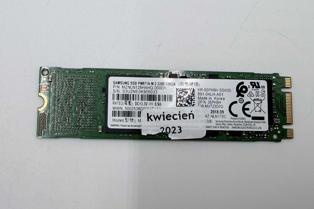 Dysk SSD SAMSUNG PM871b 128GB M.2 2280 SATA GW3m 568h 89