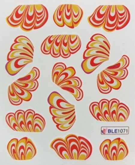 1071 naklejki wodne na paznokcie water marble