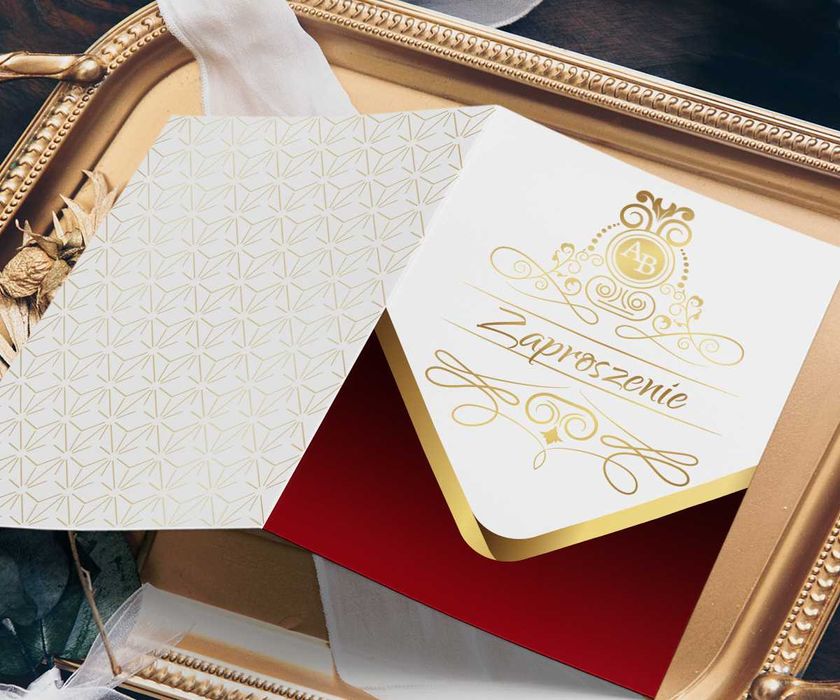 Royal Red – zaproszenia ślubne glamour