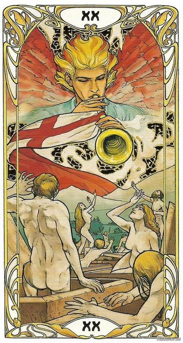 Таро в металевому боксі Ар Нуво  (art nouveau tarot)