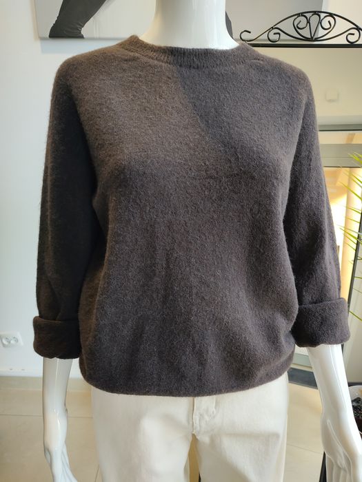 Sweter z Baby Alpaca - czekoladowy One size