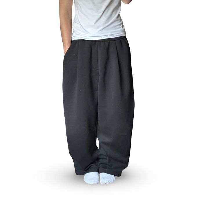 Широкі Чорні Штани Bershka із технічної Тканини Бершка Pants Baggy