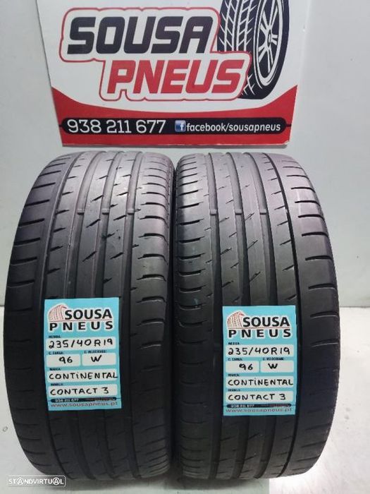 2 pneus semi novos 235-40r19 continental - oferta dos portes