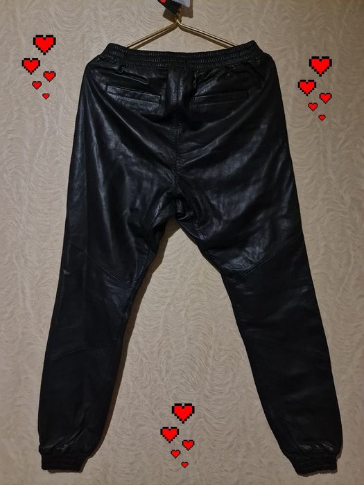 Штаны джогери кожа натуральная кожаные