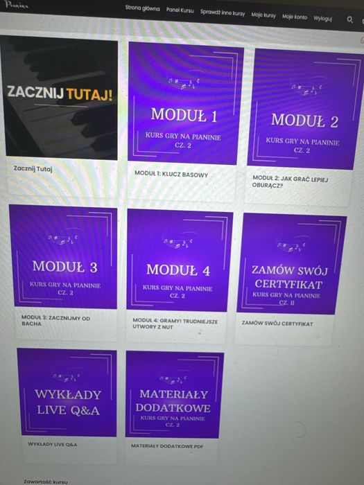Książka i kurs Nauka gry na pianinie