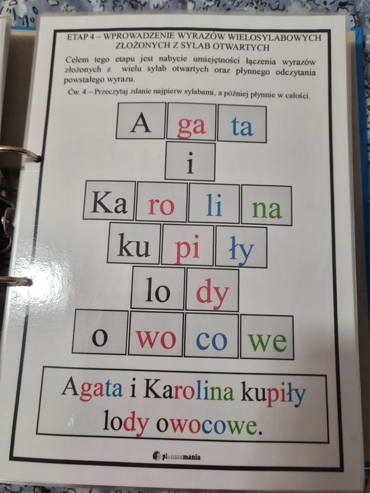 Segregator Czytanie sylabami