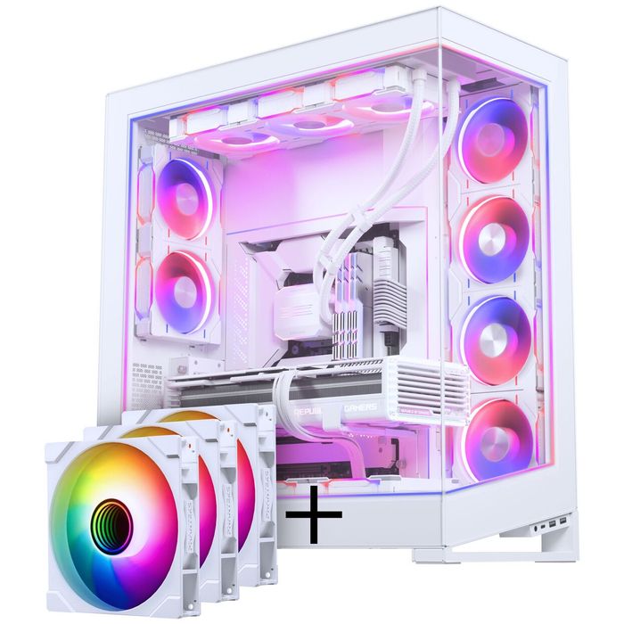 Комплект Phanteks NV9 MKII + Glacier One 360 + 7×D30 + LCD + AMP GH 1000W Platinum