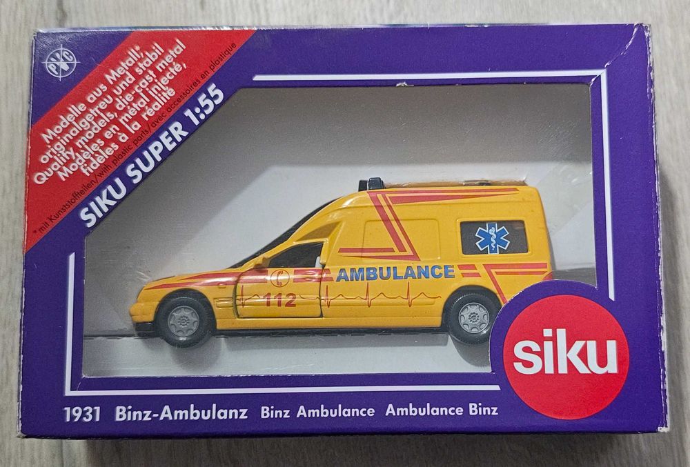 Siku 1931 1:55 MB Binz-Ambulance Made in Germany UNIKAT