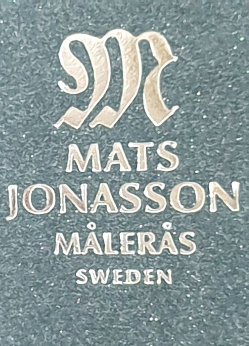 Fantástico colar em vidro artístico com prata Mats Jonasson