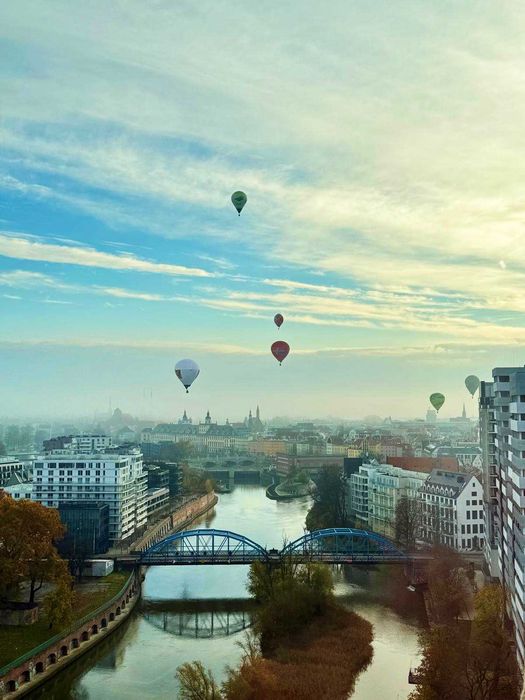 Wykończony apartament z panoramą na miasto oraz Odrę.