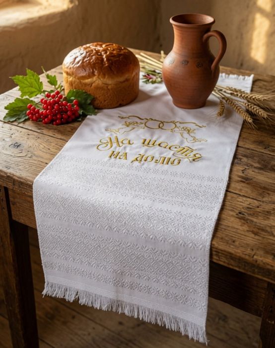 Рушник весільний вишитий НА ЩАСТЯ НА ДОЛЮ