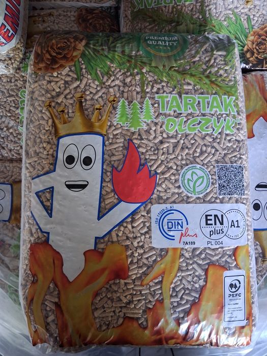 Pellet Olczyk PREMIUM Pelet sosnowy A1  DIN plus EN Plus 6mm