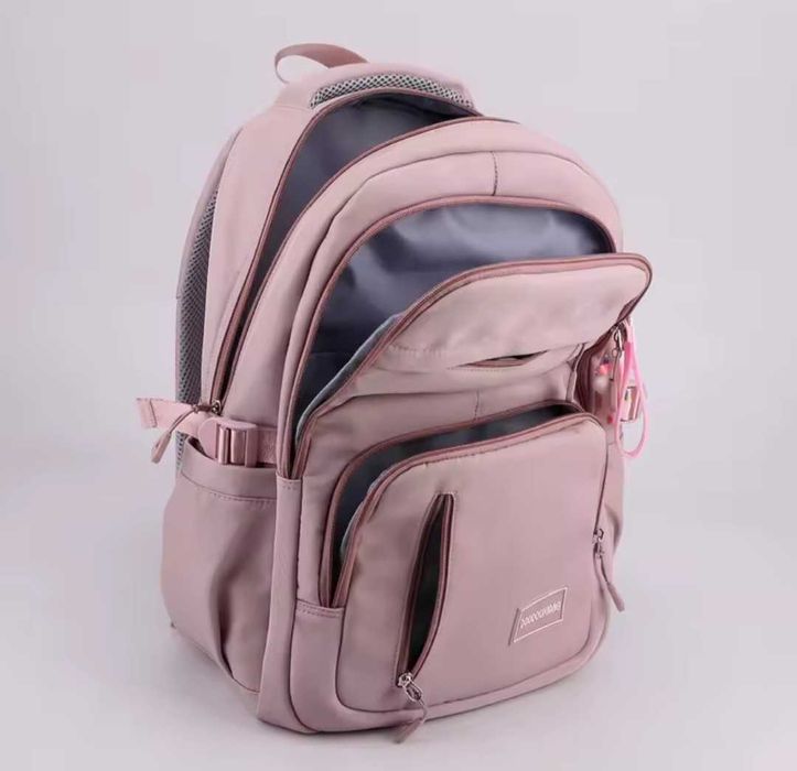 Plecak szkolny różowy tornister miejski o dużej pojemności