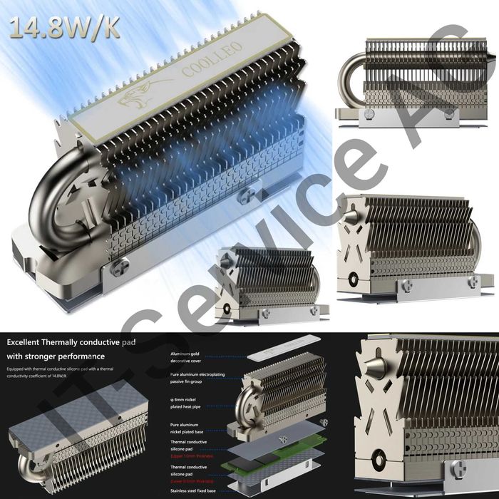 радіатор M2 M3 2280 NGFF NVME PCI-E SSD Jonsbo JEYI HR-09
