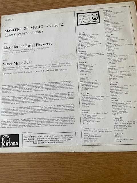 vinil Handel- Music for the royal fireworks