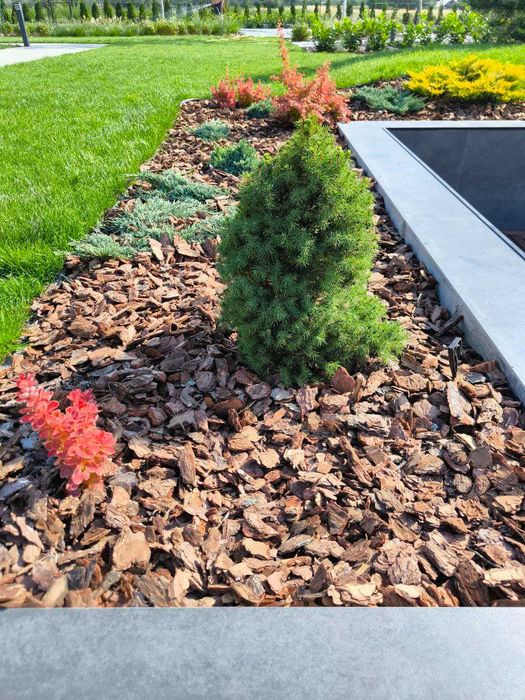 Кора та мульча для декорування, оформлення зелених зон