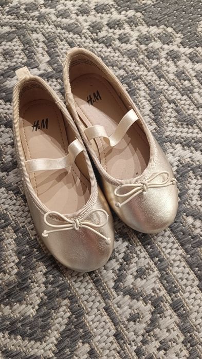 Balerinki złote h&m 24