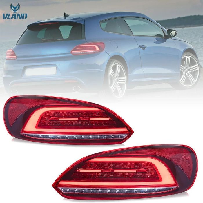 Lampy tyl ne kpl L+R Vland Full Led Tuning Red VW Scirocco 1k8 2008-2014