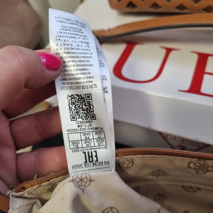 Guess Aqua brązowa 2w1 ażurowa pleciona