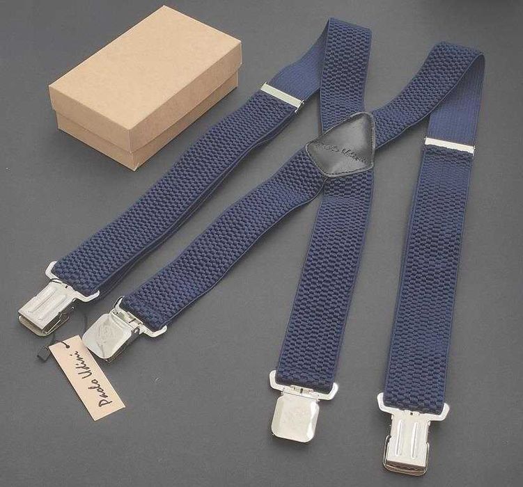 Мужские подтяжки широкие Paolo Udini / чоловічі посилені підтяжки