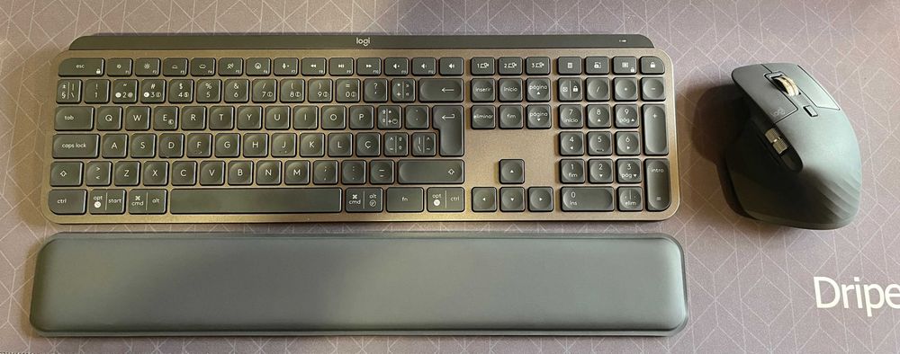 Teclado Logitech e Rato Logitech MX Keys S Bluetooth Graphite (PT) Usado 1 semana